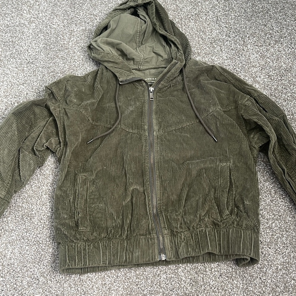 Green corduroy jacket